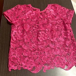 Pink patterned Lacey top